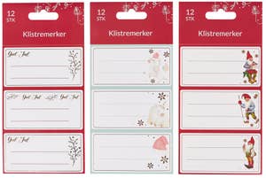 Per Arntzen Trading Selvklebende merkelapper til jul 12 stk