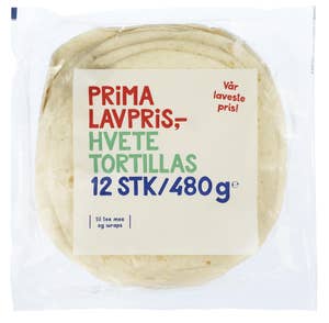 Prima Lavpris Tortillas Hvete, 12stk