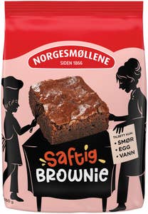 Norgesmøllene Saftige brownies