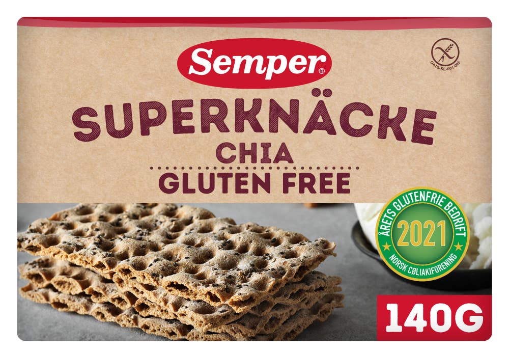 Semper Chia Knekkebrød Glutenfri