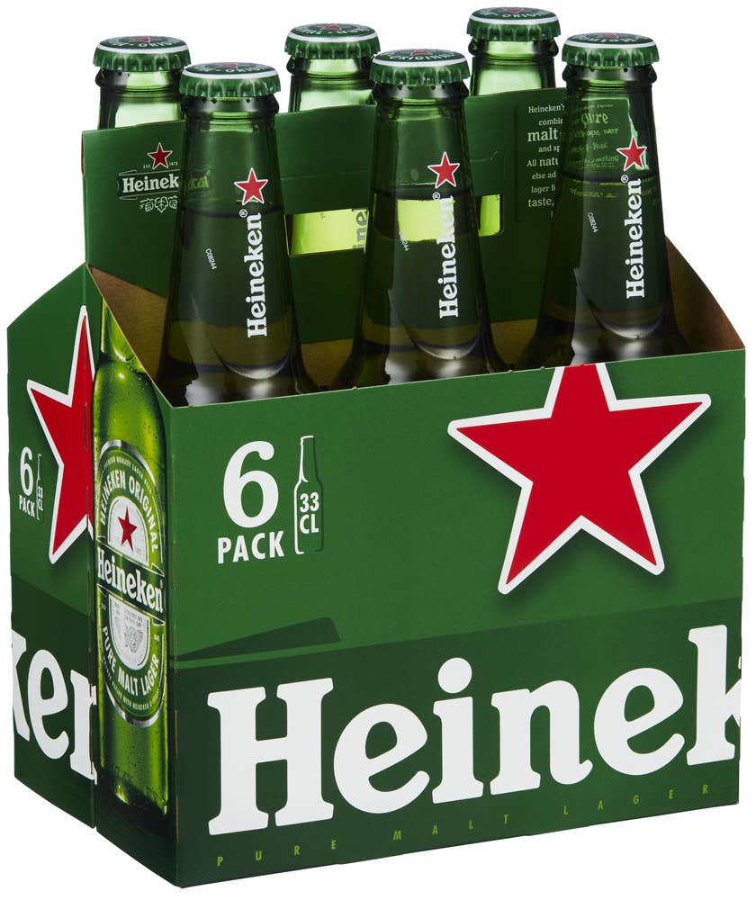 Heineken Flaske 0,33l x 6 stk