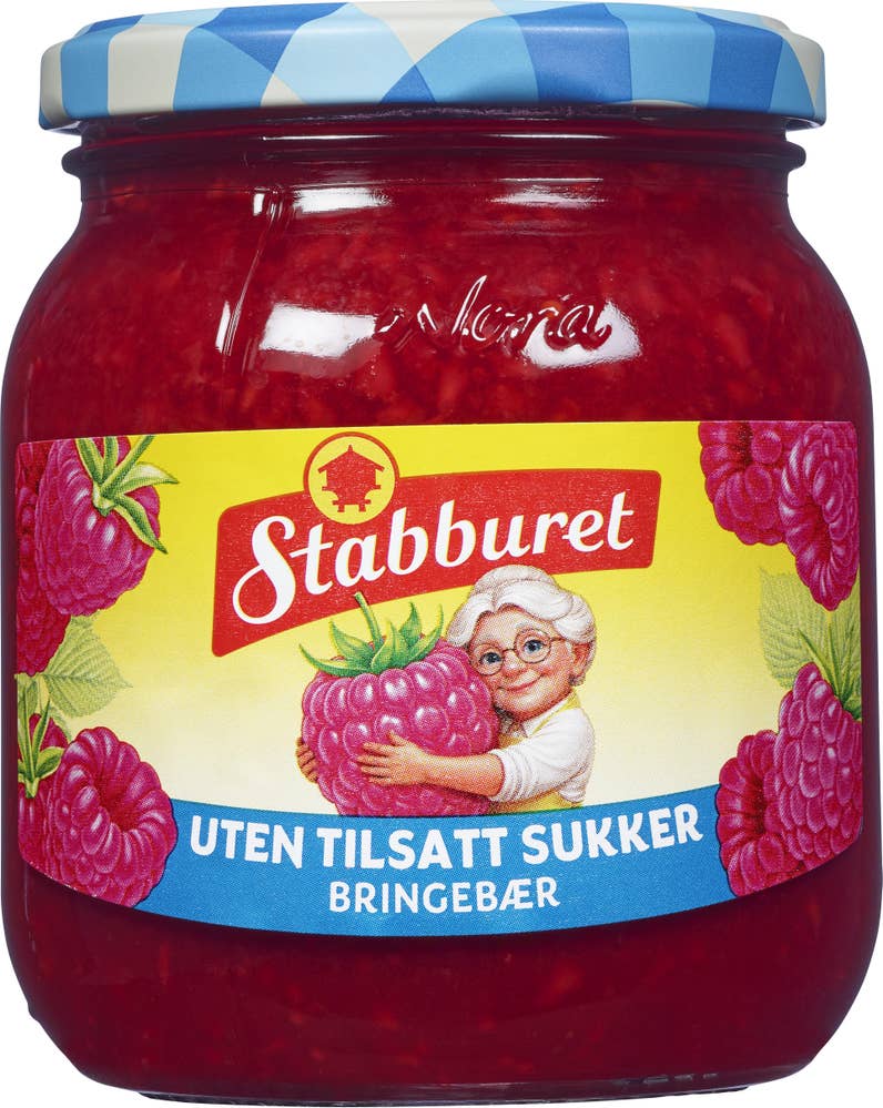 Stabburet Bringebærsyltetøy Uten tilsatt sukker