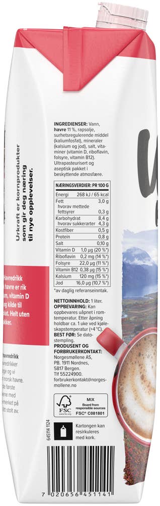 Urkraft Havredrikk barista