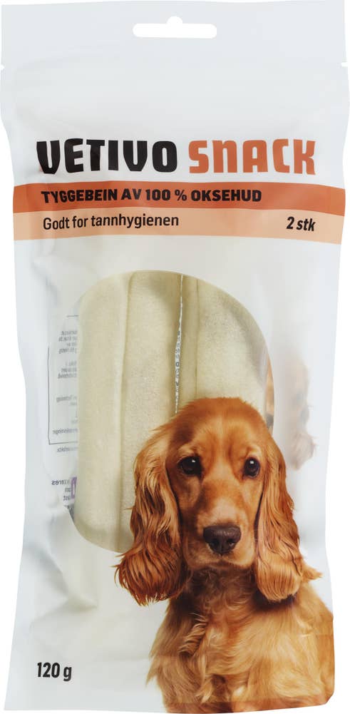 Vetivo Tyggebein av oksehud 2 stk