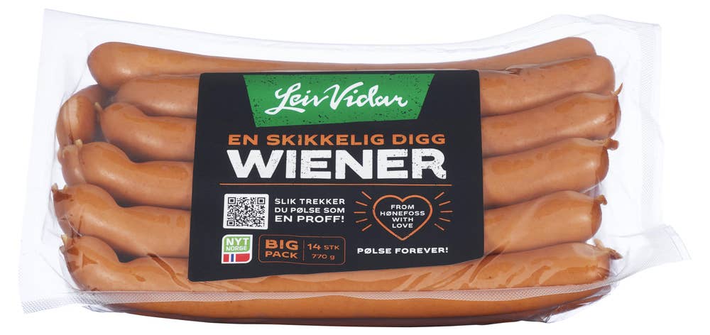 Leiv Vidar Wienerpølser 14 stk