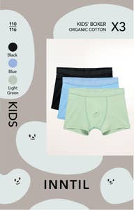 Inntil Bokser Tre farger, barn, str. 110-116