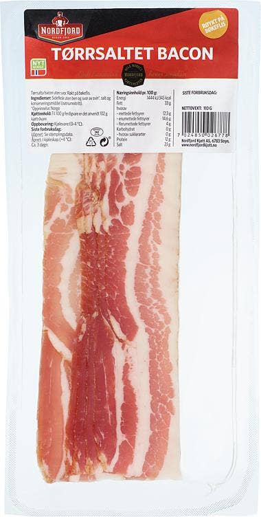 Nordfjord Tørrsaltet Bacon uten Svor