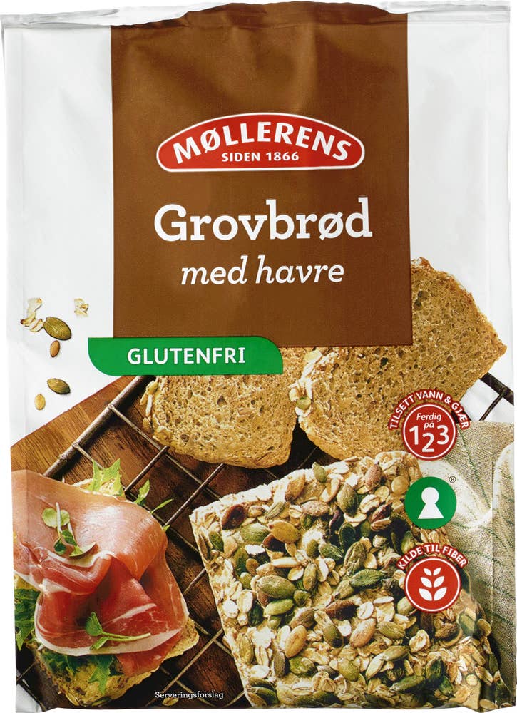 Møllerens Grovbrød med havre Glutenfri