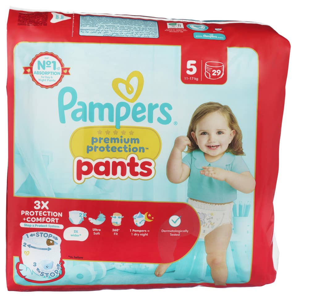 Pampers Buksebleie Premium protection Str. 5, 11-17 kg