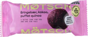 Møtsch Snack-kuler med kakao og bringebær