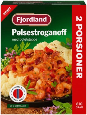 Fjordland Pølsestroganoff med Potetstappe 2 porsjoner
