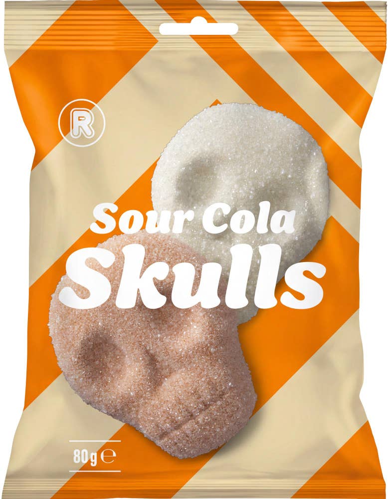 Sour cola skulls 80 g