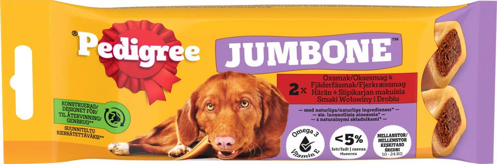 PEDIGREE Jumbone hundesnacks med okse- og fjærkresmak Medium
