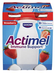 ACTIMEL Drikkeyoghgurt jordbær 4x100g