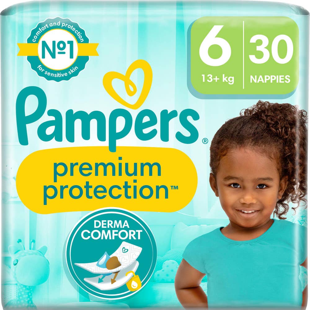 Pampers Bleie Premium Protection Str. 6, 13+kg