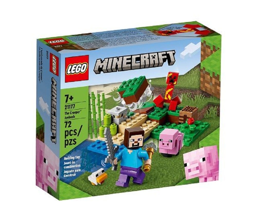 Sprell LEGO Minecraft Creeper i bakholdsangrep