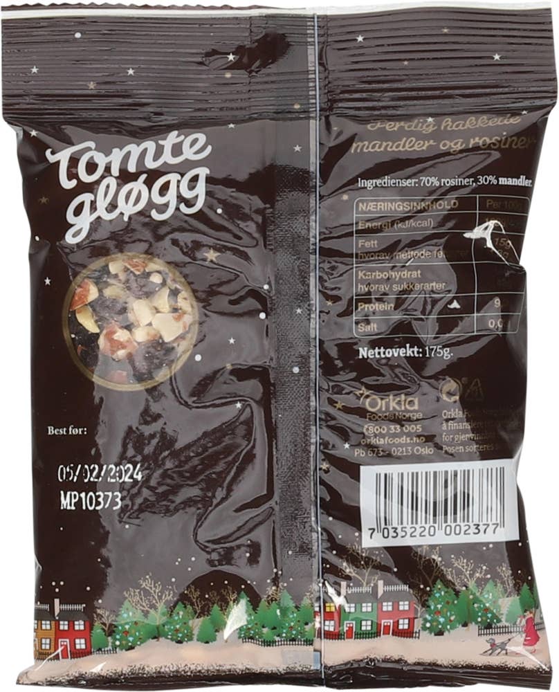 Tomtegløgg Mix Ferdig hakkede mandler og rosiner