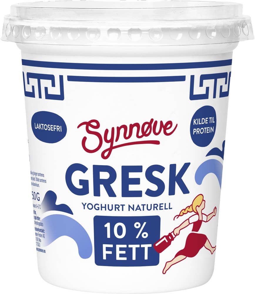 Synnøve Gresk Naturell yoghurt 10% Laktosefri