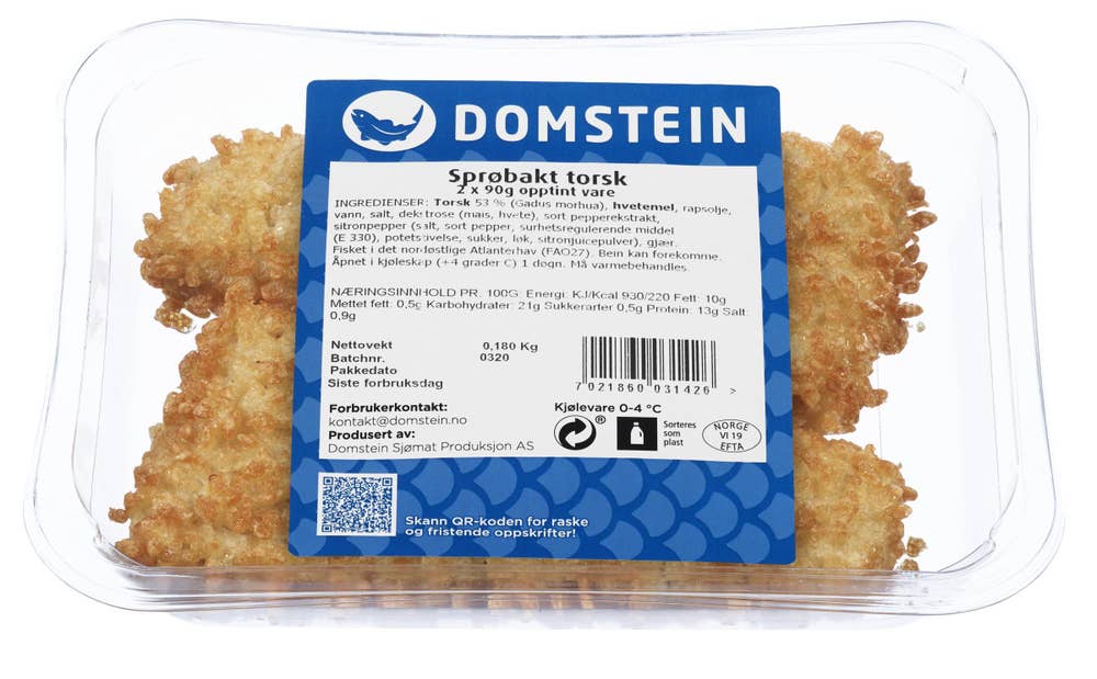 Domstein Sprøbakt torsk