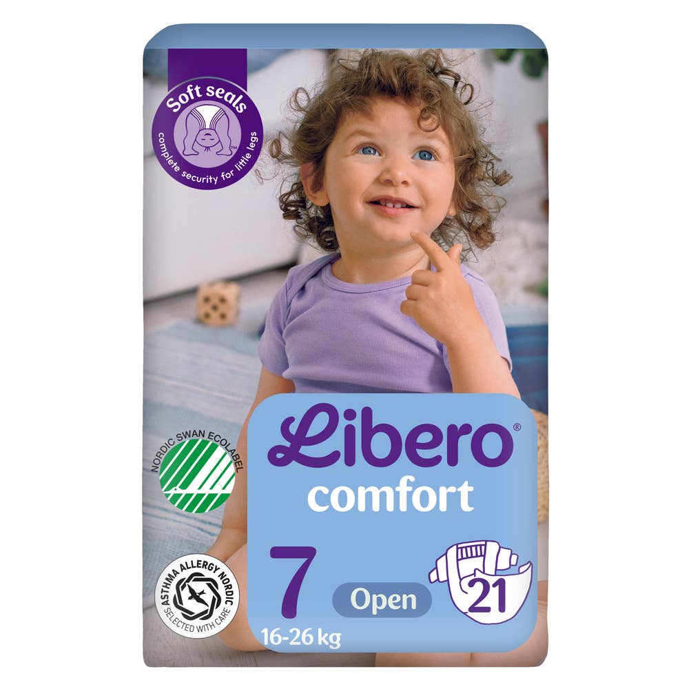 Libero Comfort åpen bleie Str. 7, 16-26kg