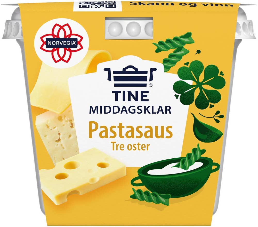 Middagsklar Pastasaus Tre oster, 300 g