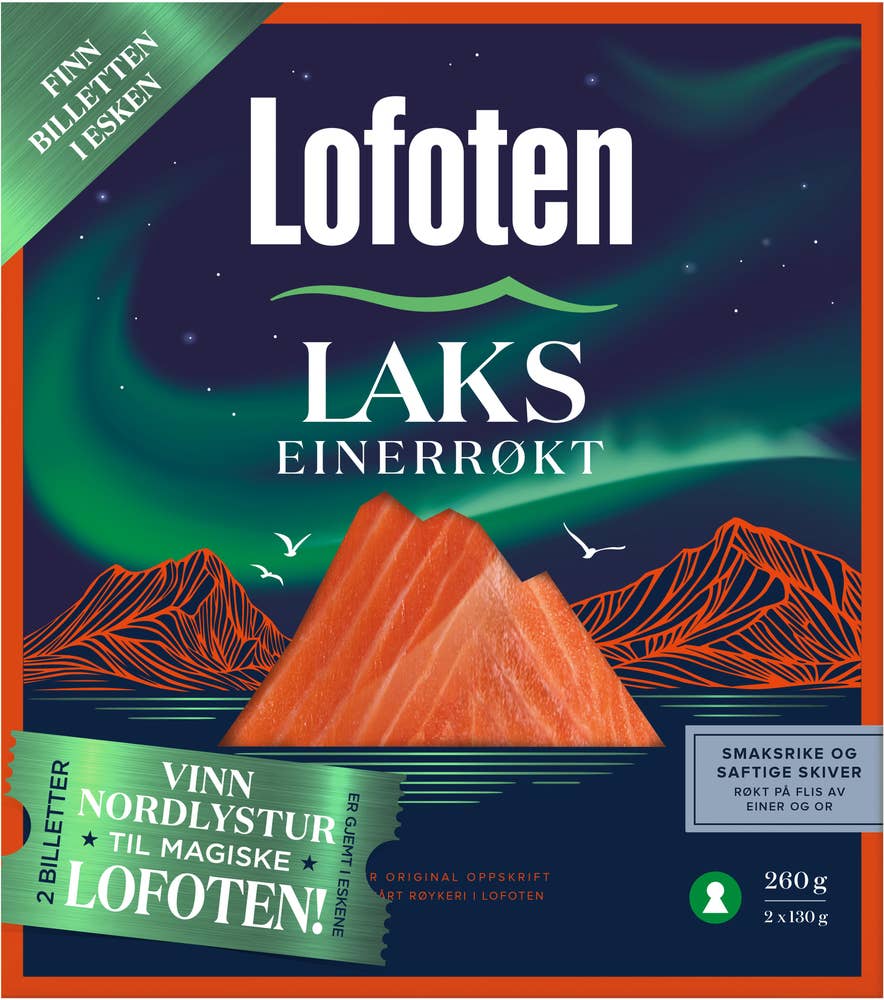 Lofoten Einerrøkt Laks Skivet