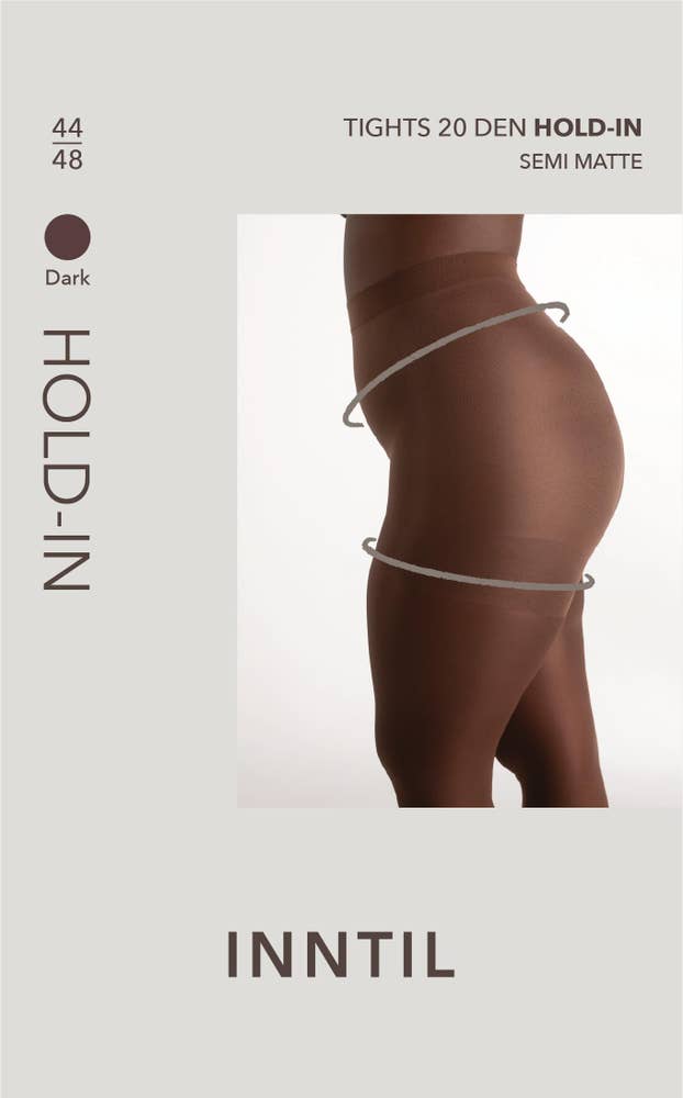 Inntil Strømpebukse Hold-In 20 DEN Mørk, str. 44-48, semi-matt