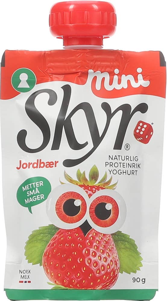 Q Skyr mini jordbær Porsjonspose