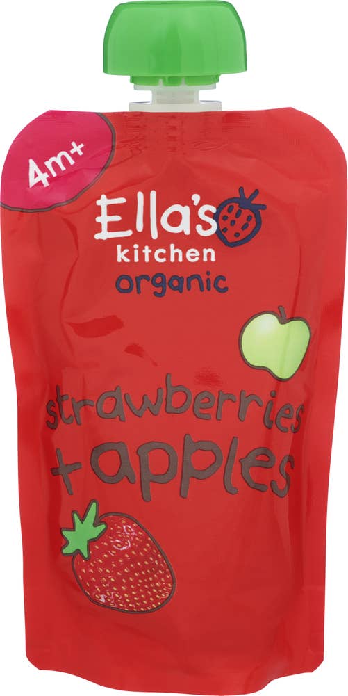 Ella's Kitchen Økologisk mos med jordbær og eple Fra 4 mnd