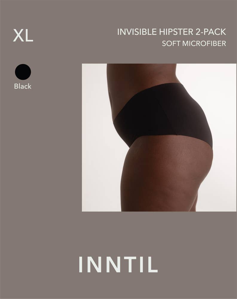 Inntil Sømløs Hipster Sort, str. XL