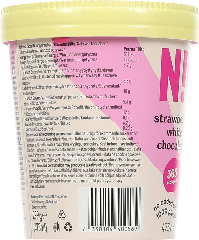 Nick´s Strawberry white chocolate