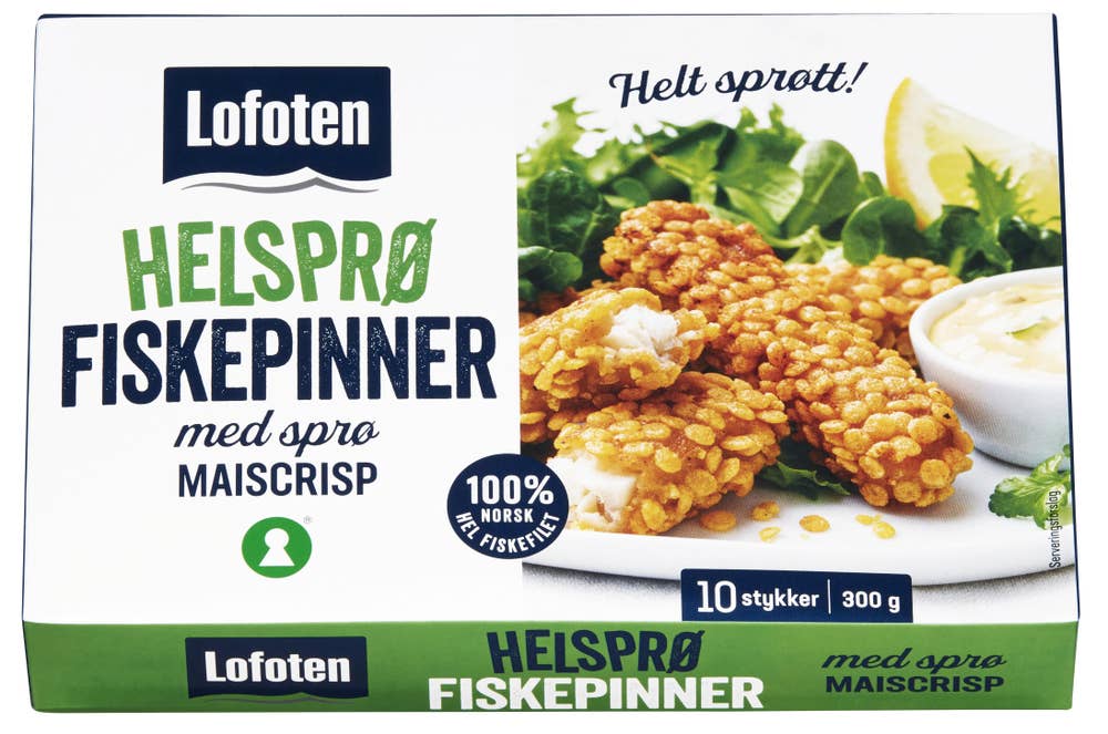 Lofoten Helsprø Fiskepinner Glutenfri