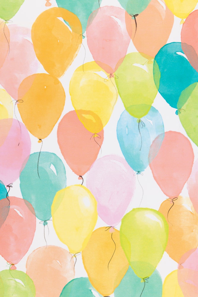 Sprell Gavepapir ballonger Pastellfarger