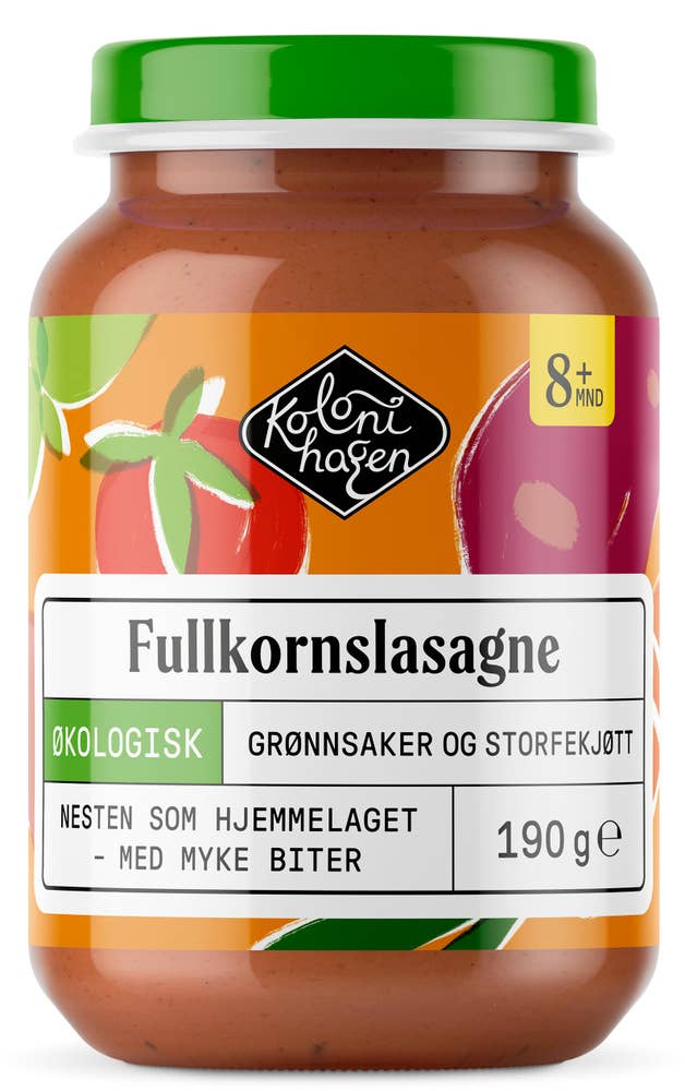 Kolonihagen Fullkornslasagne Fra 8 mnd