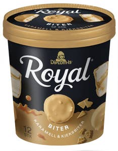 Diplom-is Royal Biter med karamell & kjeksbiter
