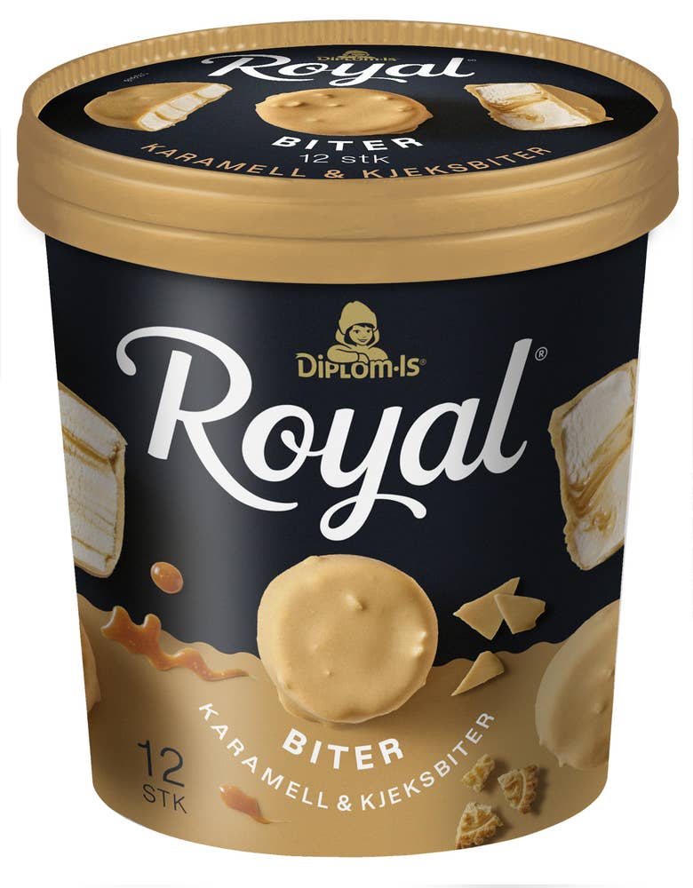 Royal Biter med karamell & kjeksbiter 204 ml
