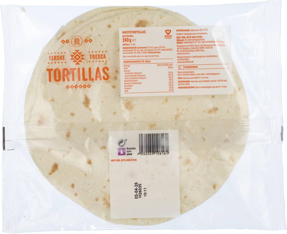 R Ferske tortillas 4 stk