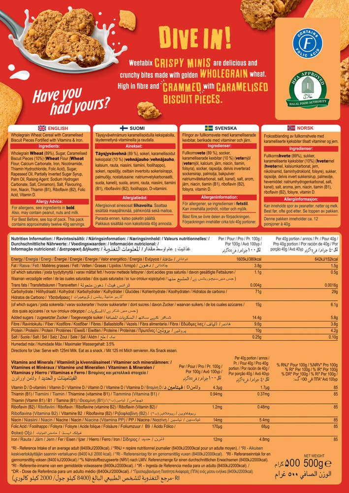 Weetabix Crispy minis Caramelised biscuit