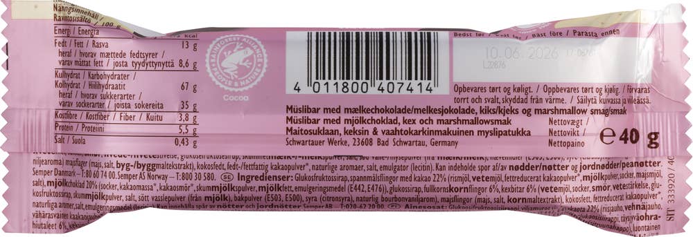 Corny Müslibar Big biscuit og marshmallow