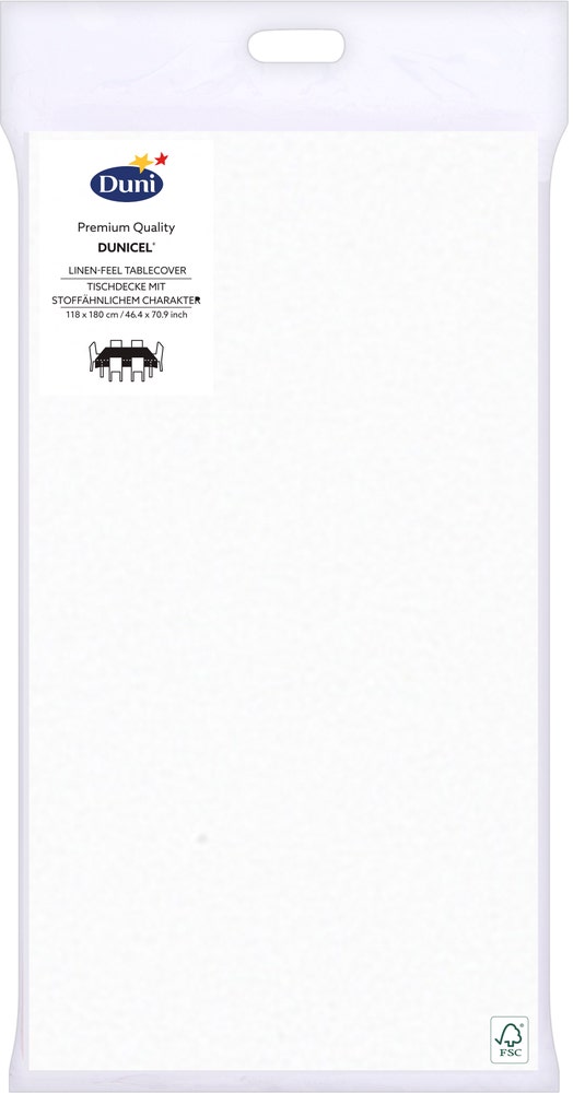 Duni Duk Dunicel White 118x180 cm