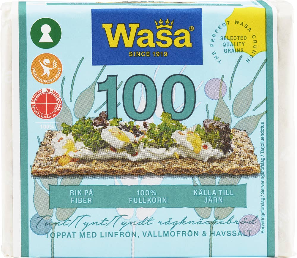 Wasa Knekkebrød 100 Frø & Havsalt