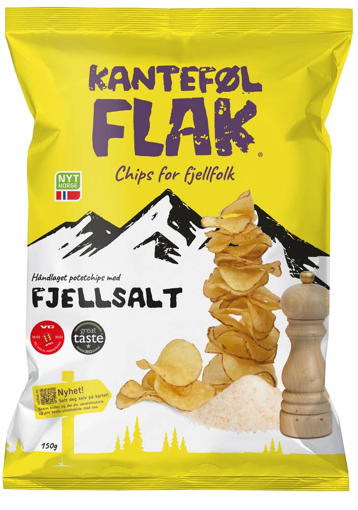 Potetchips med Fjellsalt