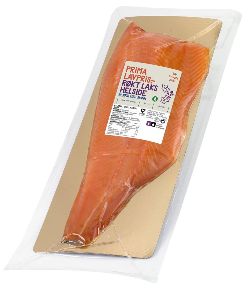 Prima Lavpris Røkt laks Helside