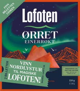 Lofoten Einerrøkt ørret Skivet