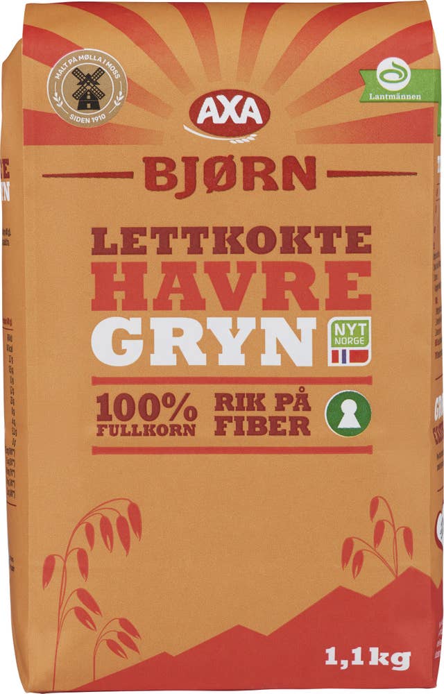 Axa Bjørn Lettkokte Havregryn