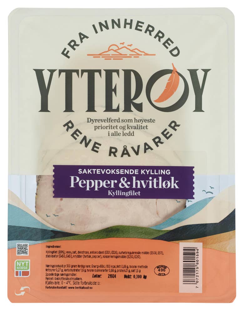 Ytterøy Kyllingfilet Pepper & Hvitløk
