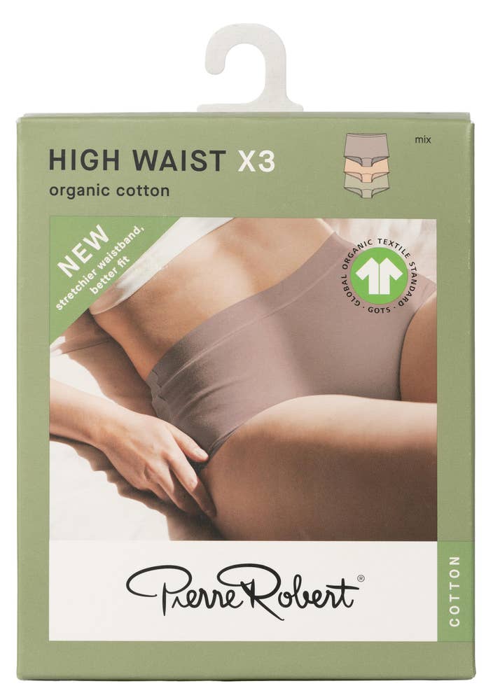 PR Truser high waist i bomull Str. L