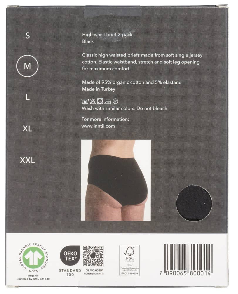 Inntil High Waist truse Sort, str. M