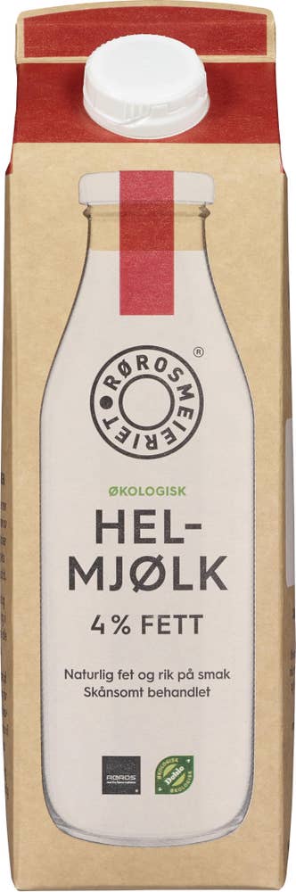 Økologisk Rørosmjølk Hel 4,0% fett
