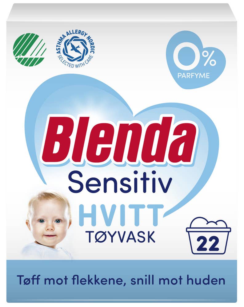 Blenda Tøyvask sensitiv hvitt